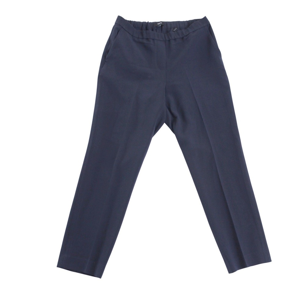 Theory Treeca Pull-On Pants Admiral Crepe Navy Blue Size 4 - Picture 6 of 14